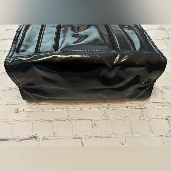 Tory Burch Black Patent Leather Logo Tote - EUC. - Picture 16 of 16